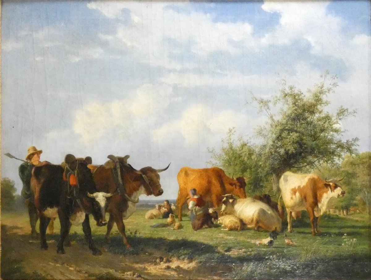 Painting By Belgian Author H. Slocquart Dated 1856-photo-4