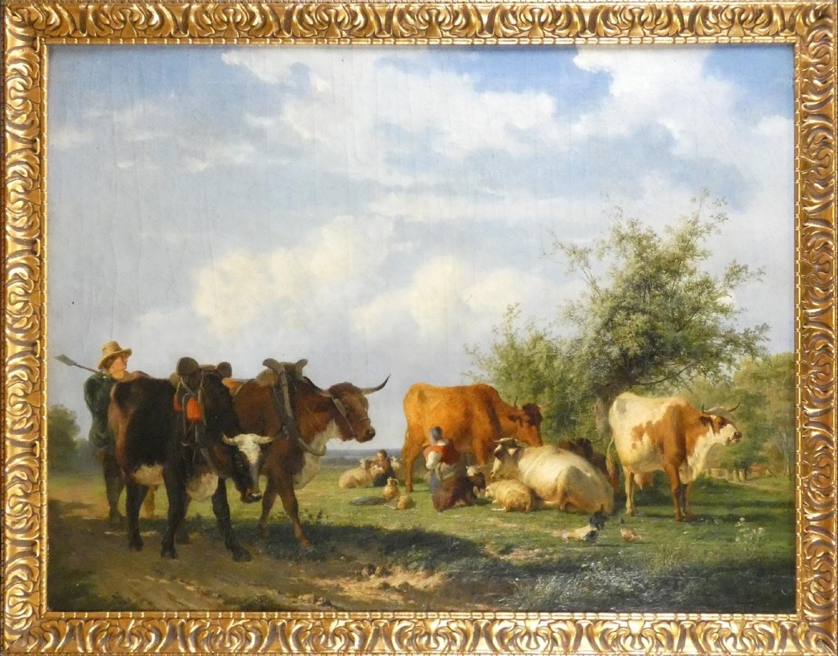 Painting By Belgian Author H. Slocquart Dated 1856