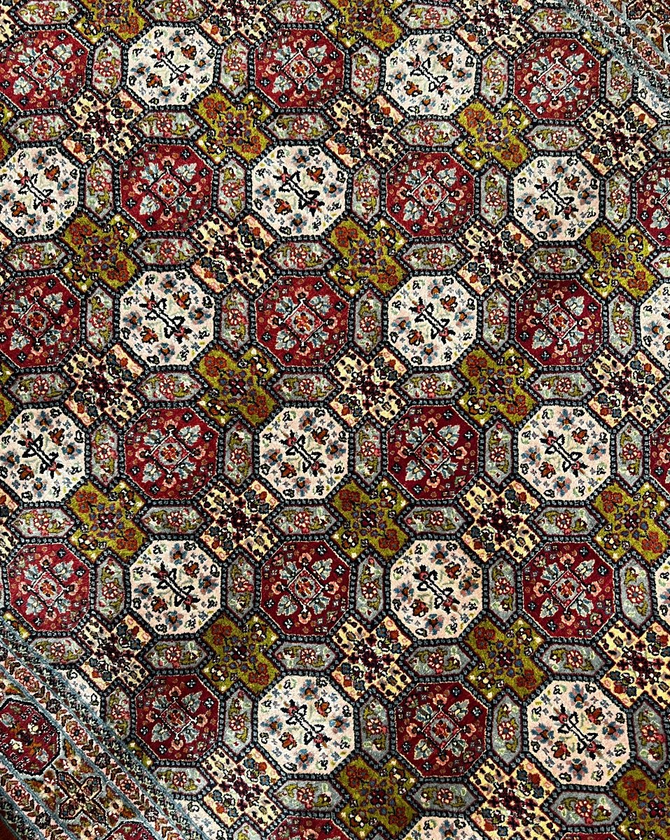 Persian Qum Wool Rug, 205 X 157 Cm -photo-2