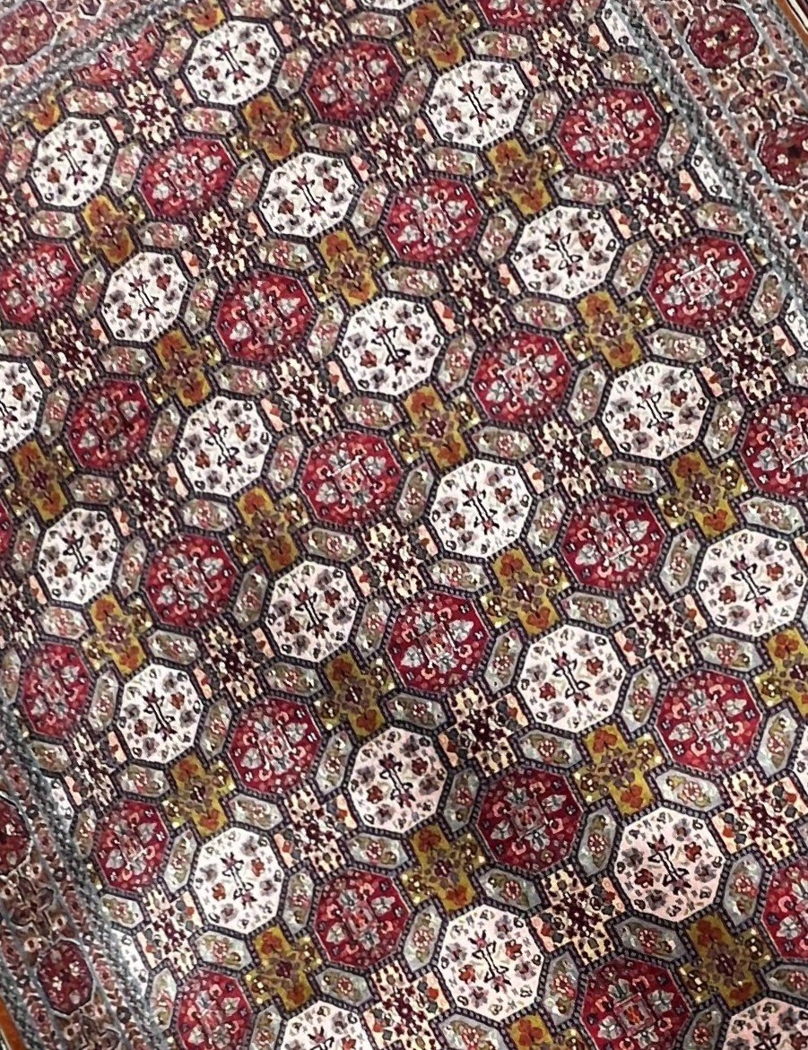 Persian Qum Wool Rug, 205 X 157 Cm -photo-3