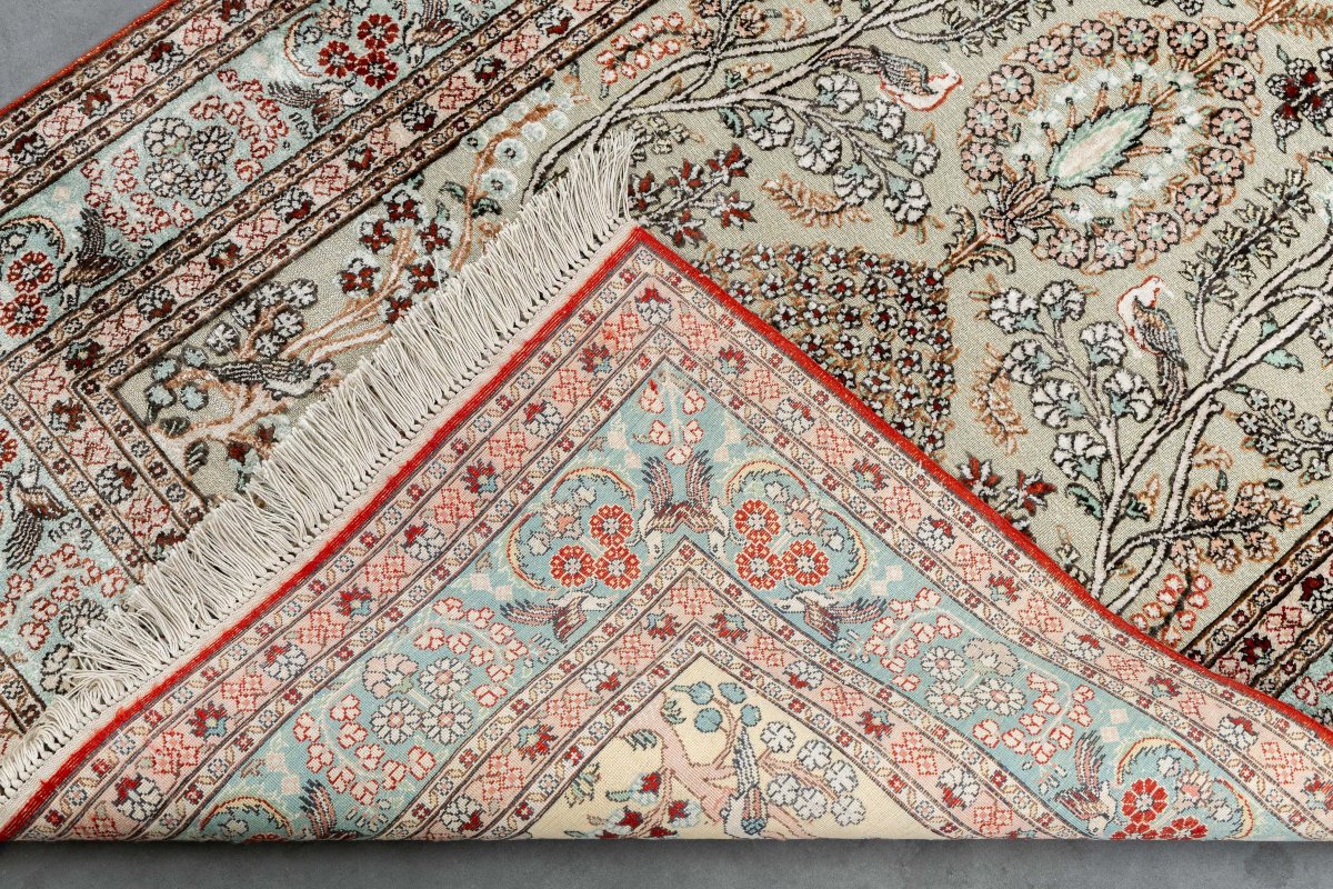 Persian Qum Silk Rug, 154 X 93 Cm-photo-2