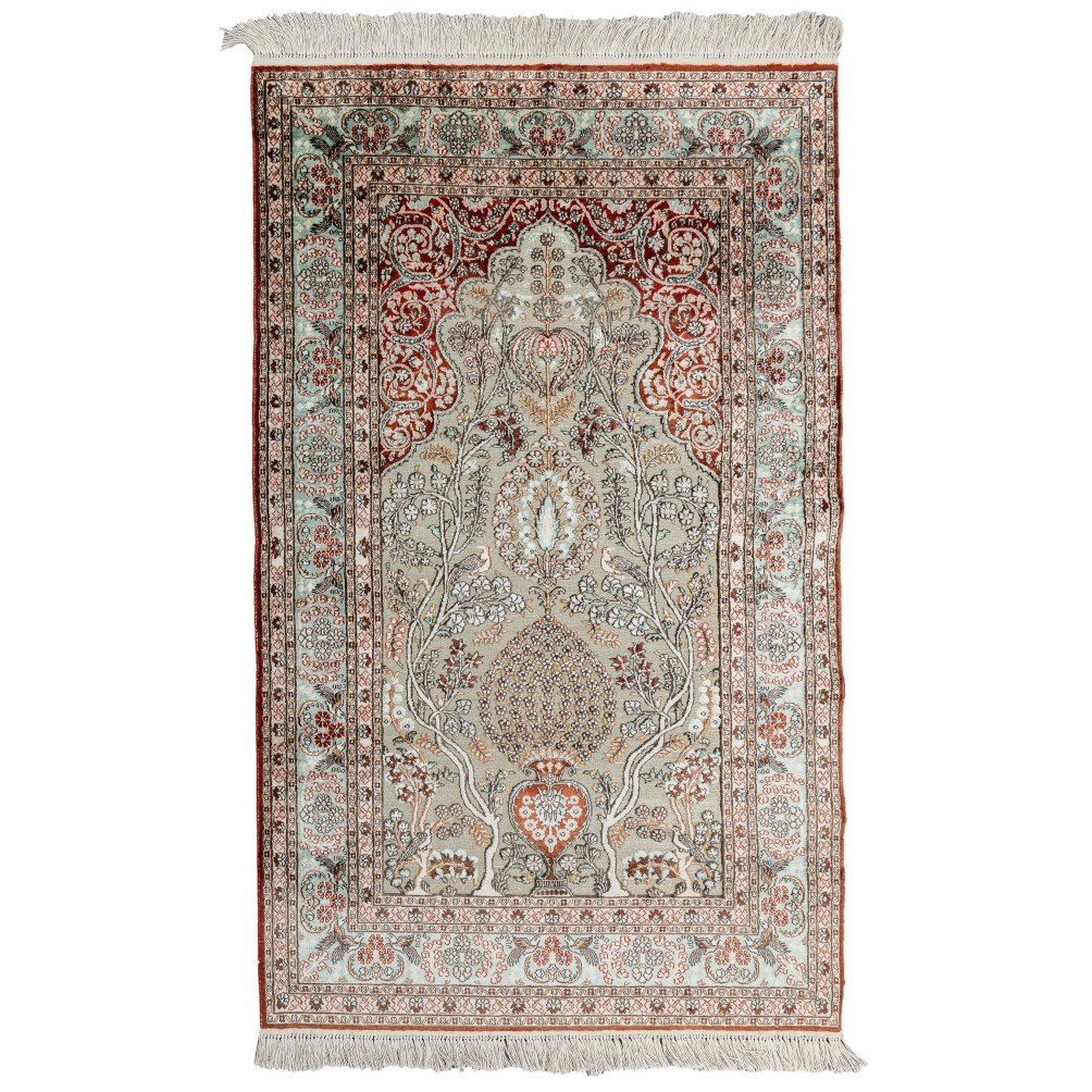 Persian Qum Silk Rug, 154 X 93 Cm-photo-3