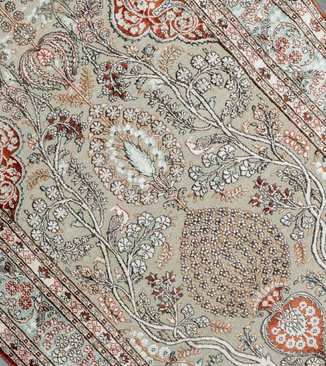 Persian Qum Silk Rug, 154 X 93 Cm-photo-4