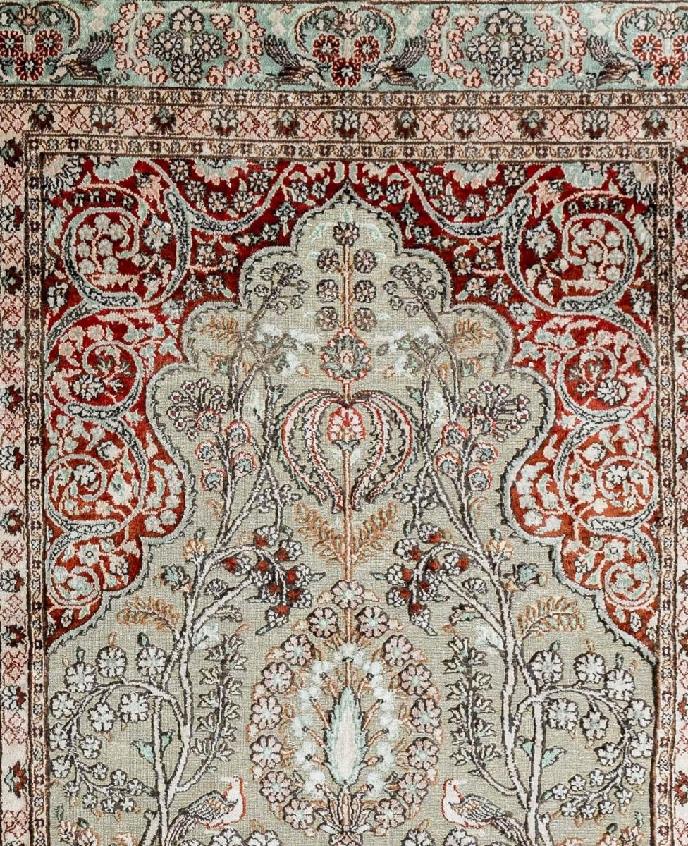 Persian Qum Silk Rug, 154 X 93 Cm