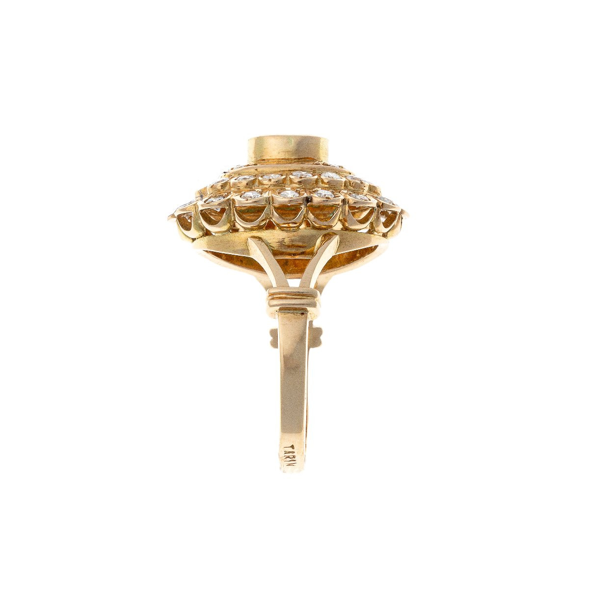 Bague en or 14k avec diamants et émeraude-photo-3