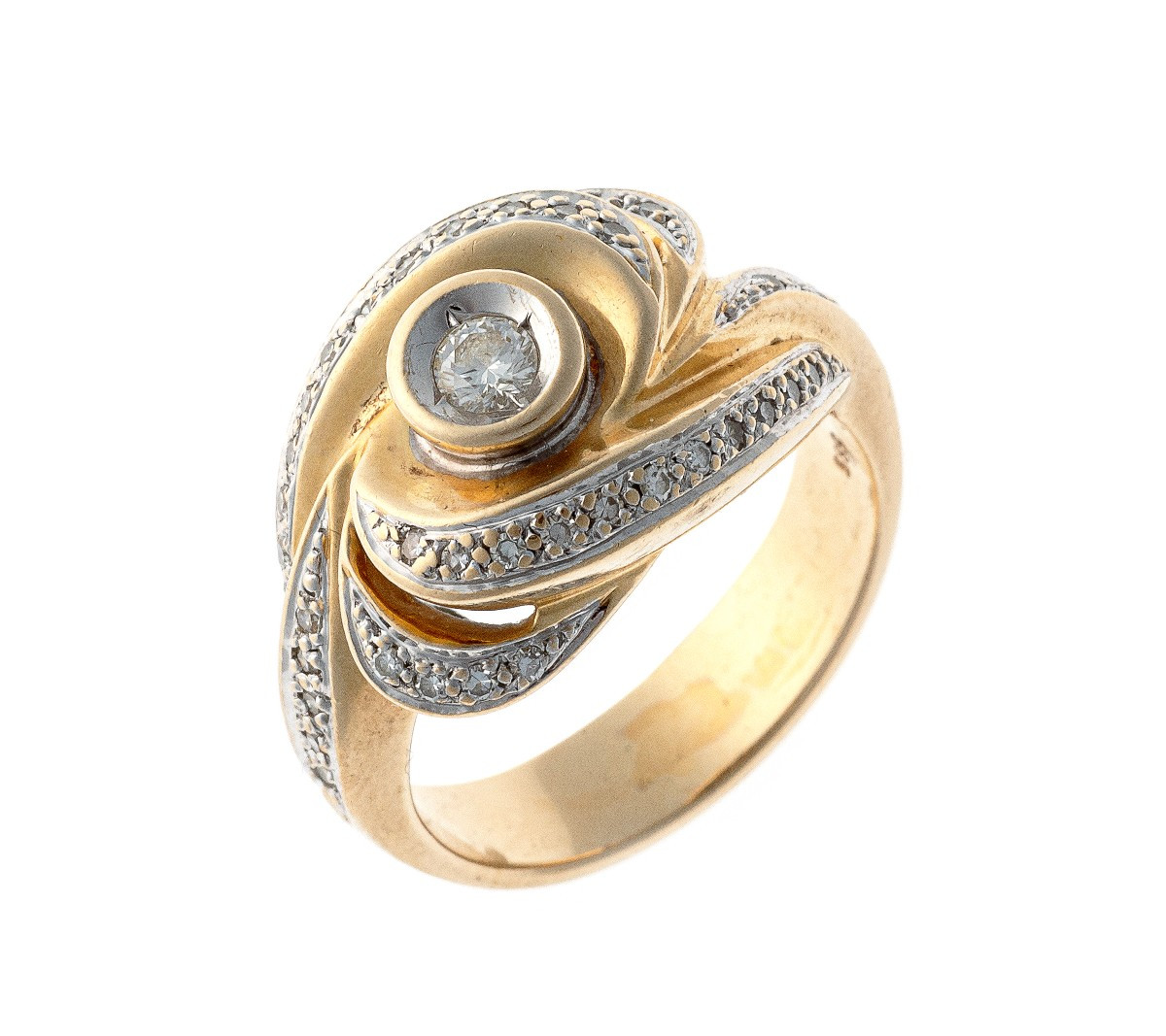 Bague en or 14k avec diamants