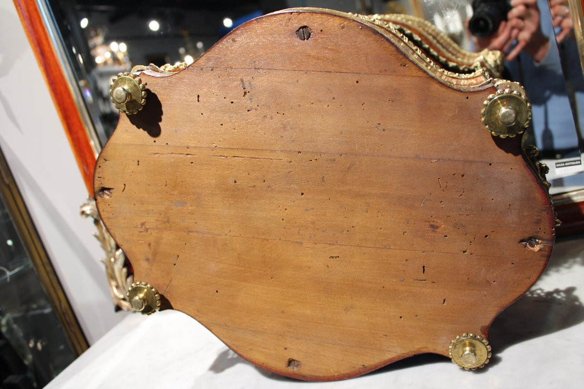 jardiniere en marqueterie et bronze d'epoque Napoleon III-photo-2