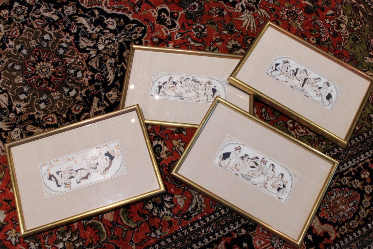 serie de 4 peintures erotique -photo-5