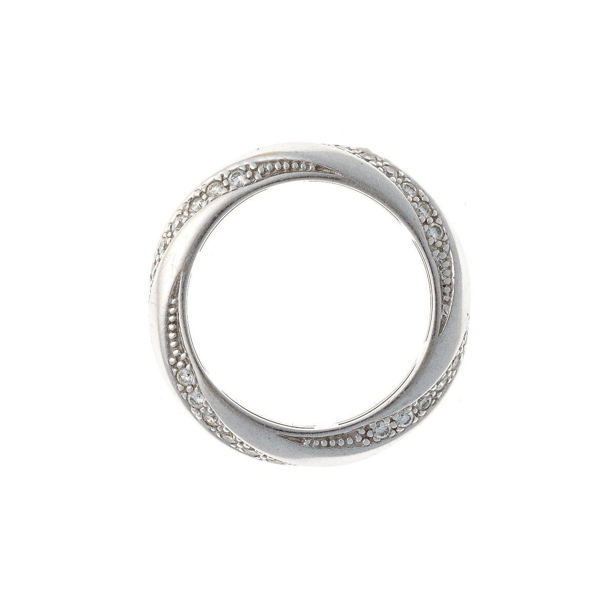 Bague CHRIST en or blanc 14k avec diamants-photo-4