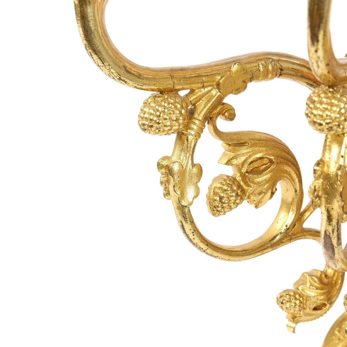 Paire d'Appliques A 3 Lumieres En Bronze de style Neogotique-photo-4