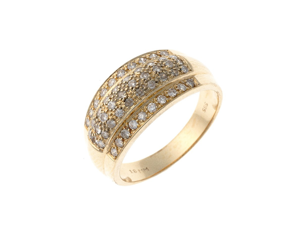 Ring In 14k Gold With Diamonds