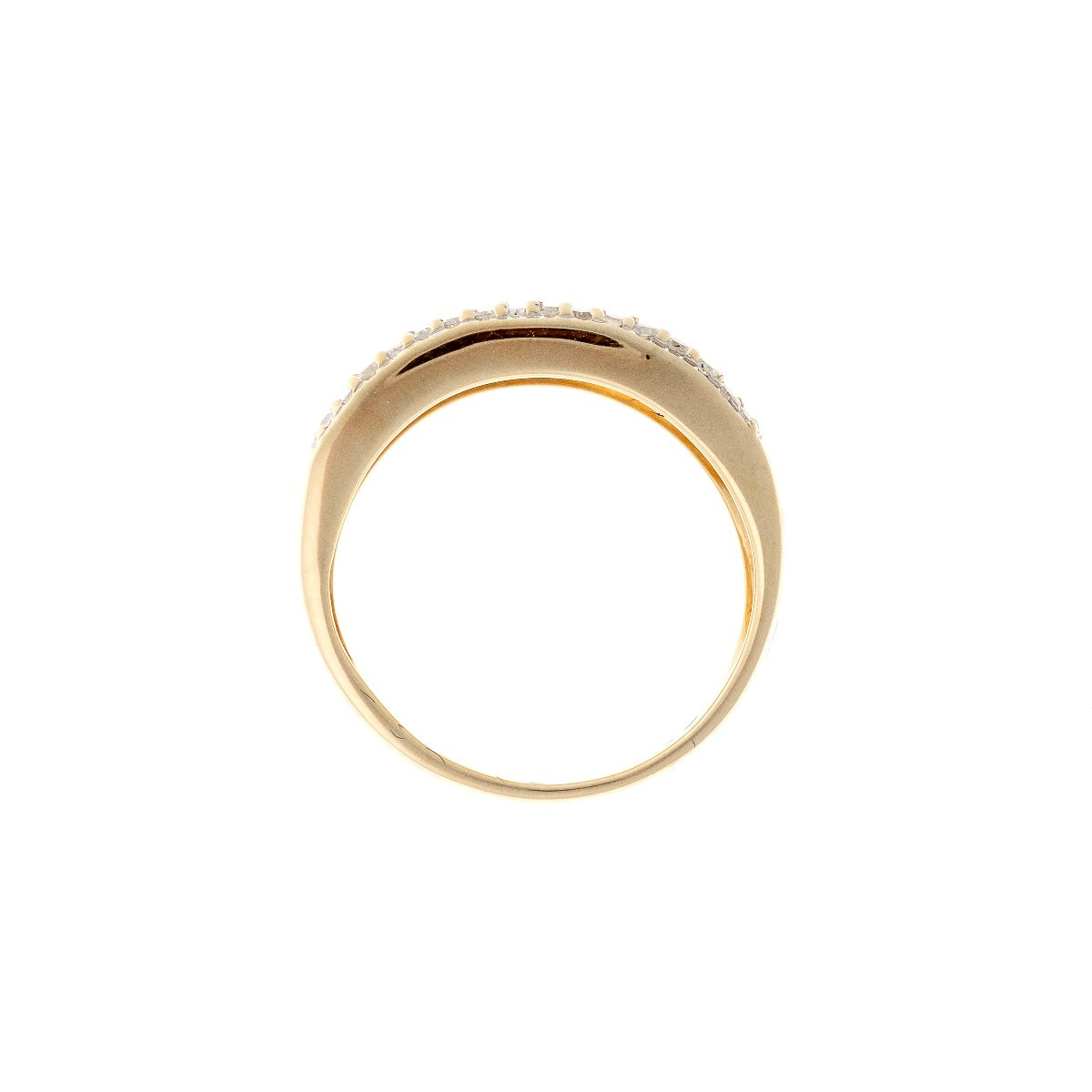 Bague en or 14k sertie de diamants et de saphirs jaunes-photo-2