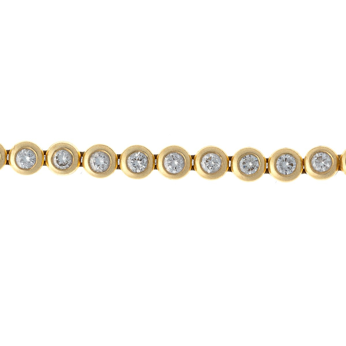 Tennis Bracelet In 18k Gold With 2.04 Ct Diamonds-photo-2