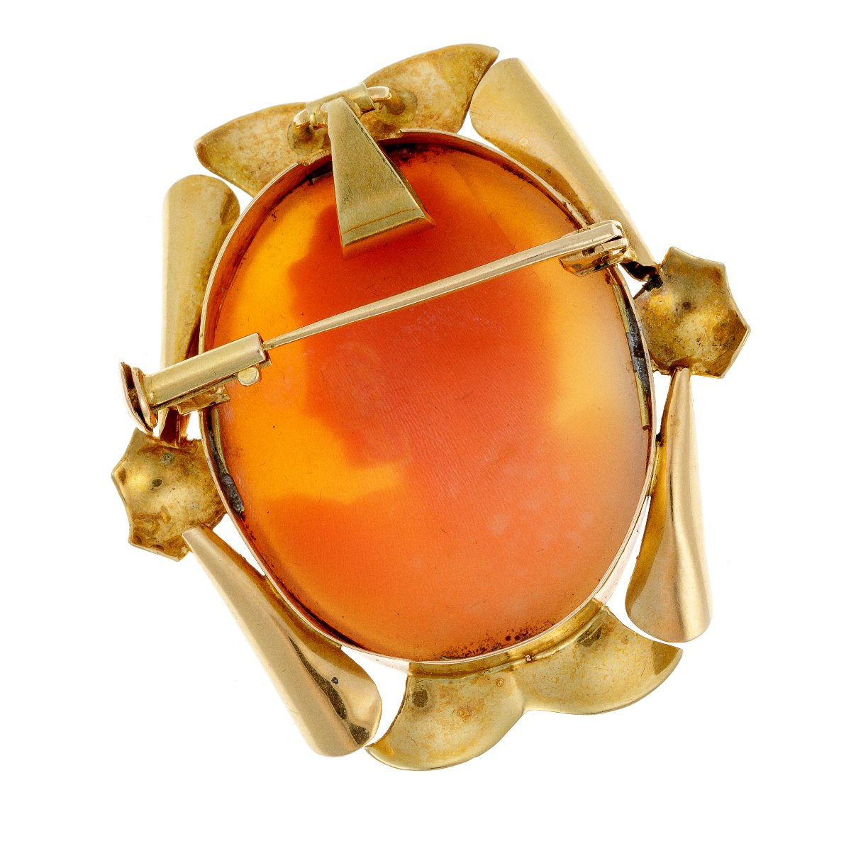 Pendentif et broche Camée en or 18 carats d'epoque Art Déco-photo-2