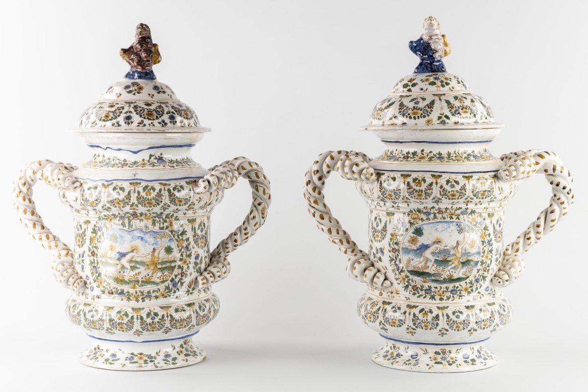 19th Century French Earthenware Vases-photo-3