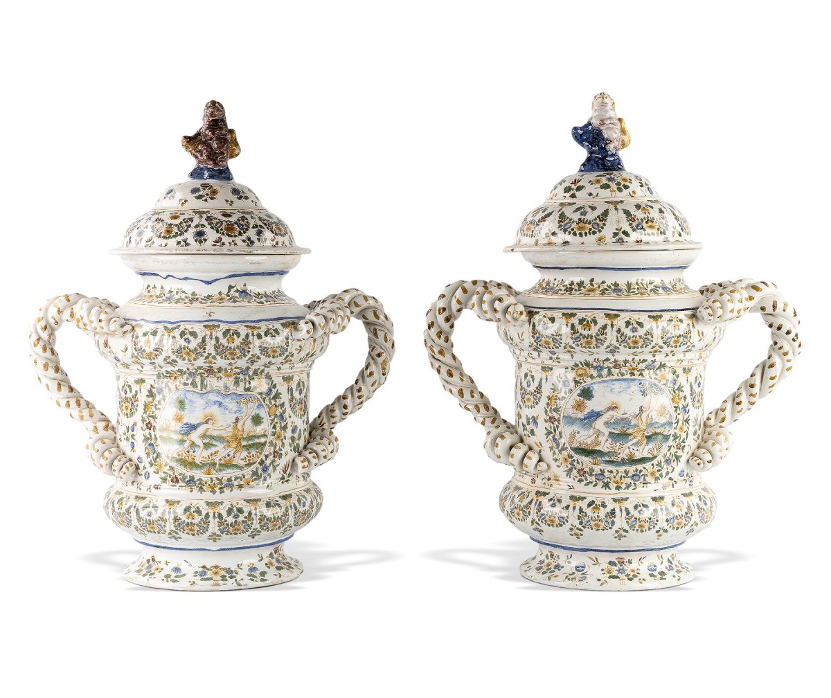 19th Century French Earthenware Vases