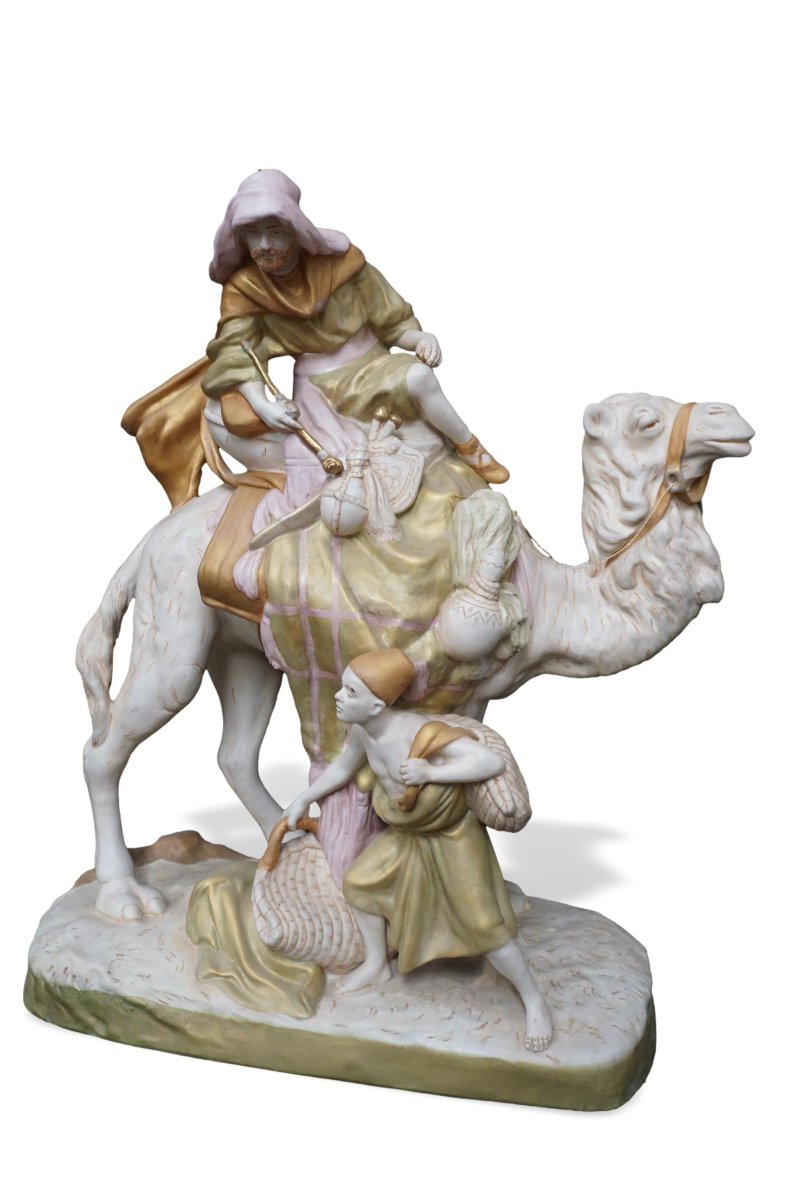 grand figurine en porcelaine peint Royal Dux-photo-6