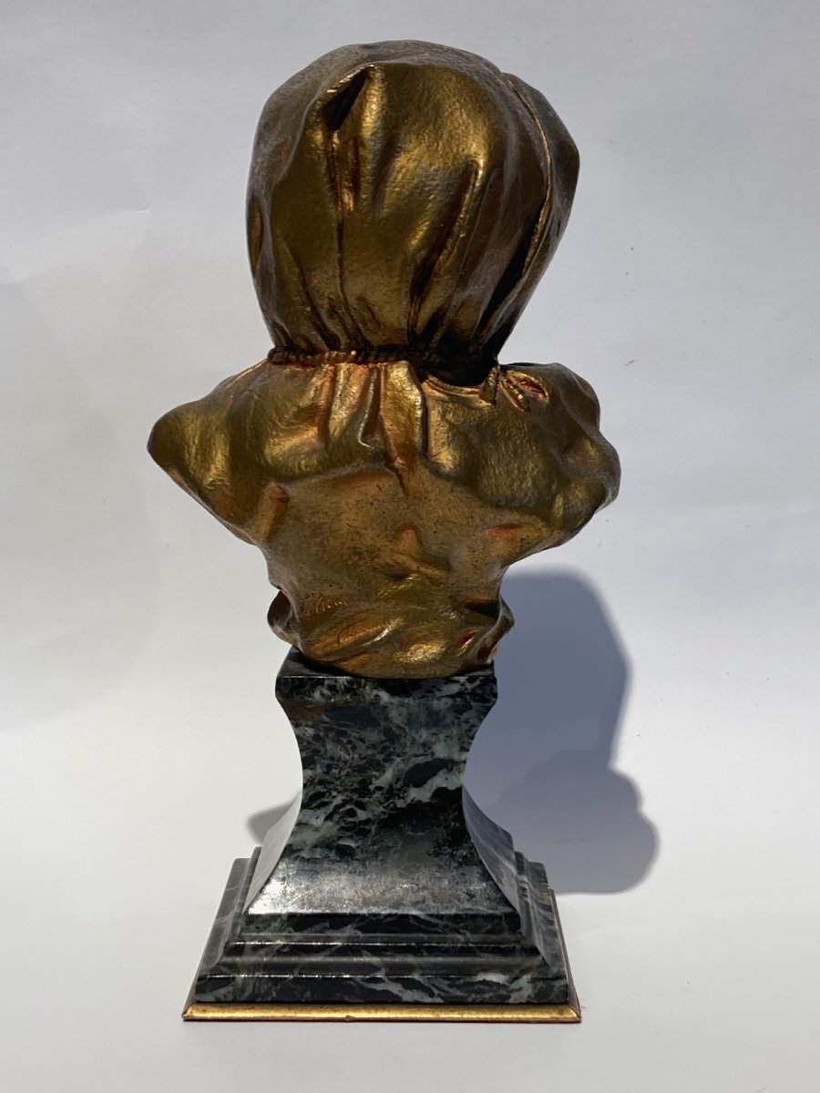 sculpture en chryselephantine d'un enfant signe G. de Thouin-photo-4