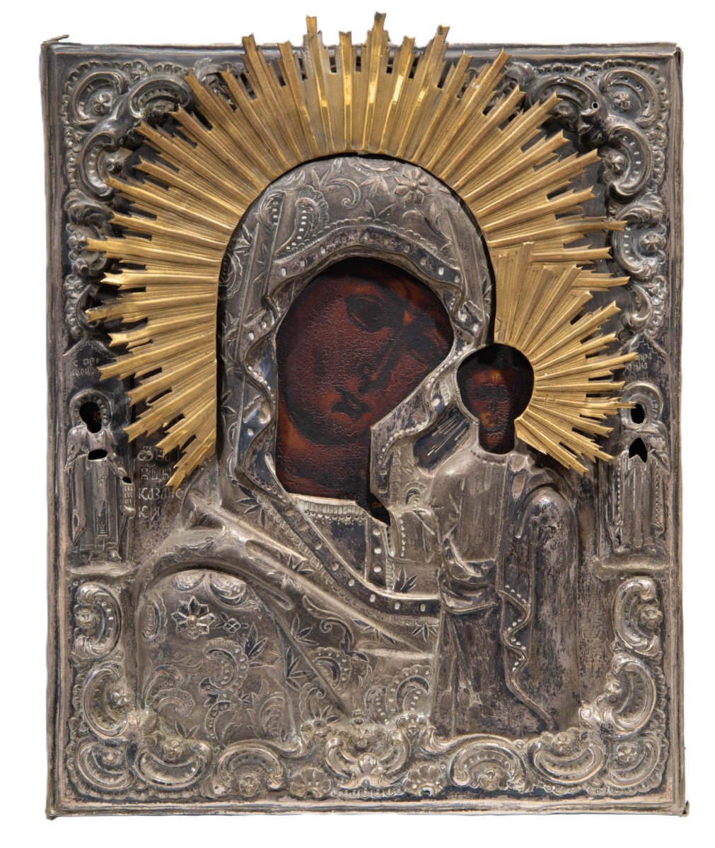 Russian Orthodox Icon “our Lady Of Kazan,” 19th Century.