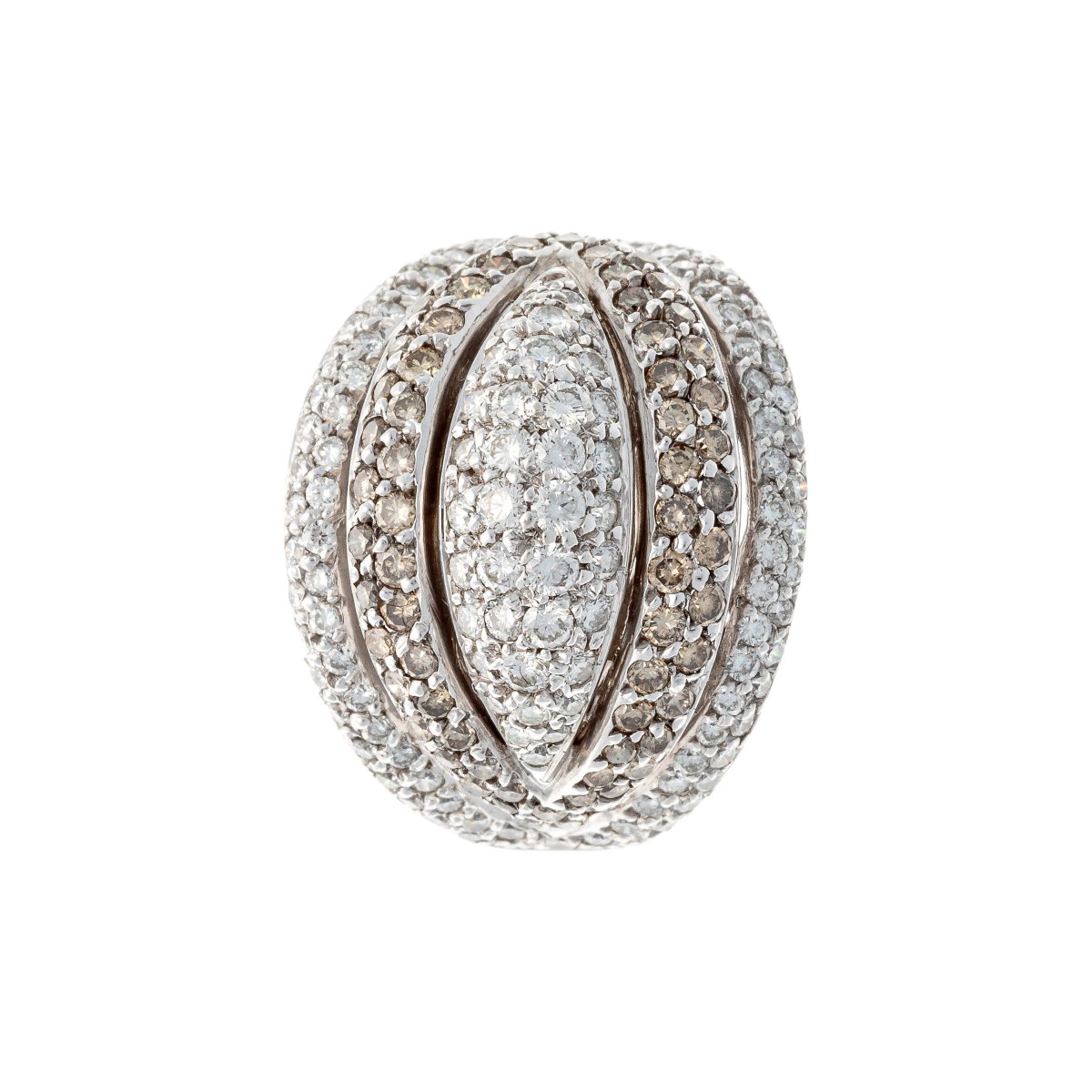 Bague en or 18k avec diamants bicolores-photo-3