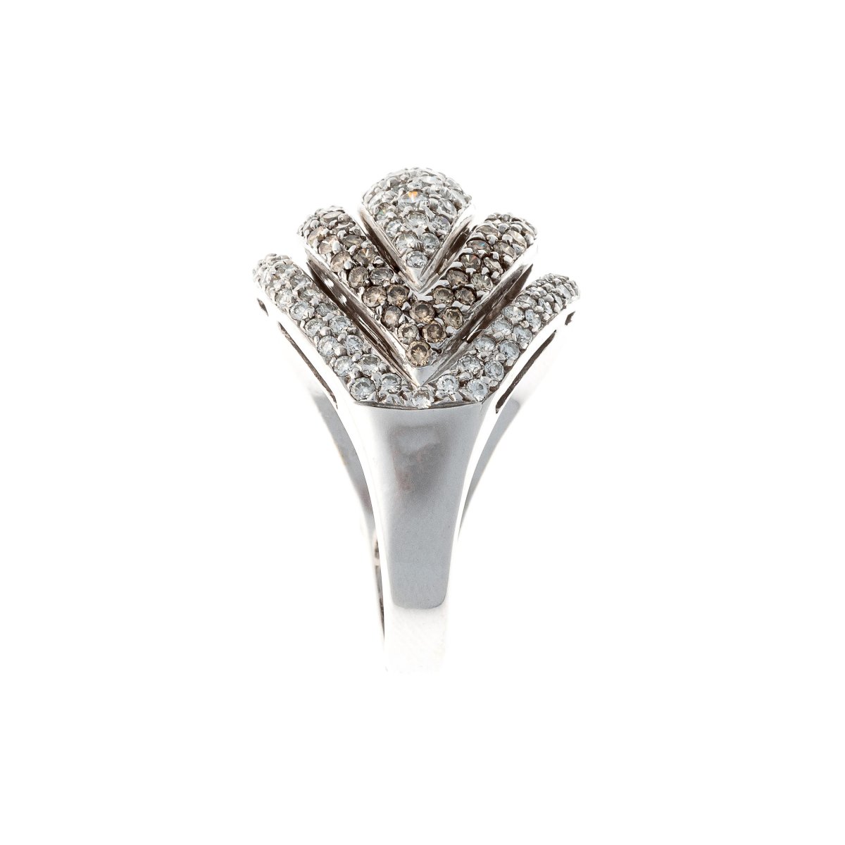 Bague en or 18k avec diamants bicolores-photo-4