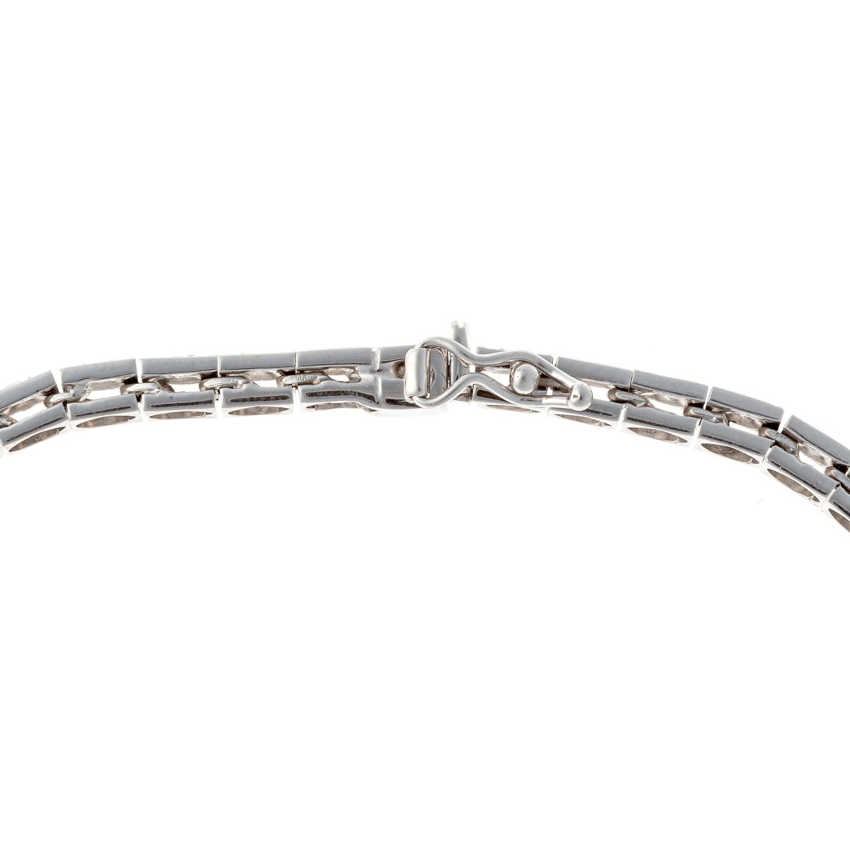 Bracelet tennis en or 14k avec diamants taille brillant 0.9 ct-photo-3