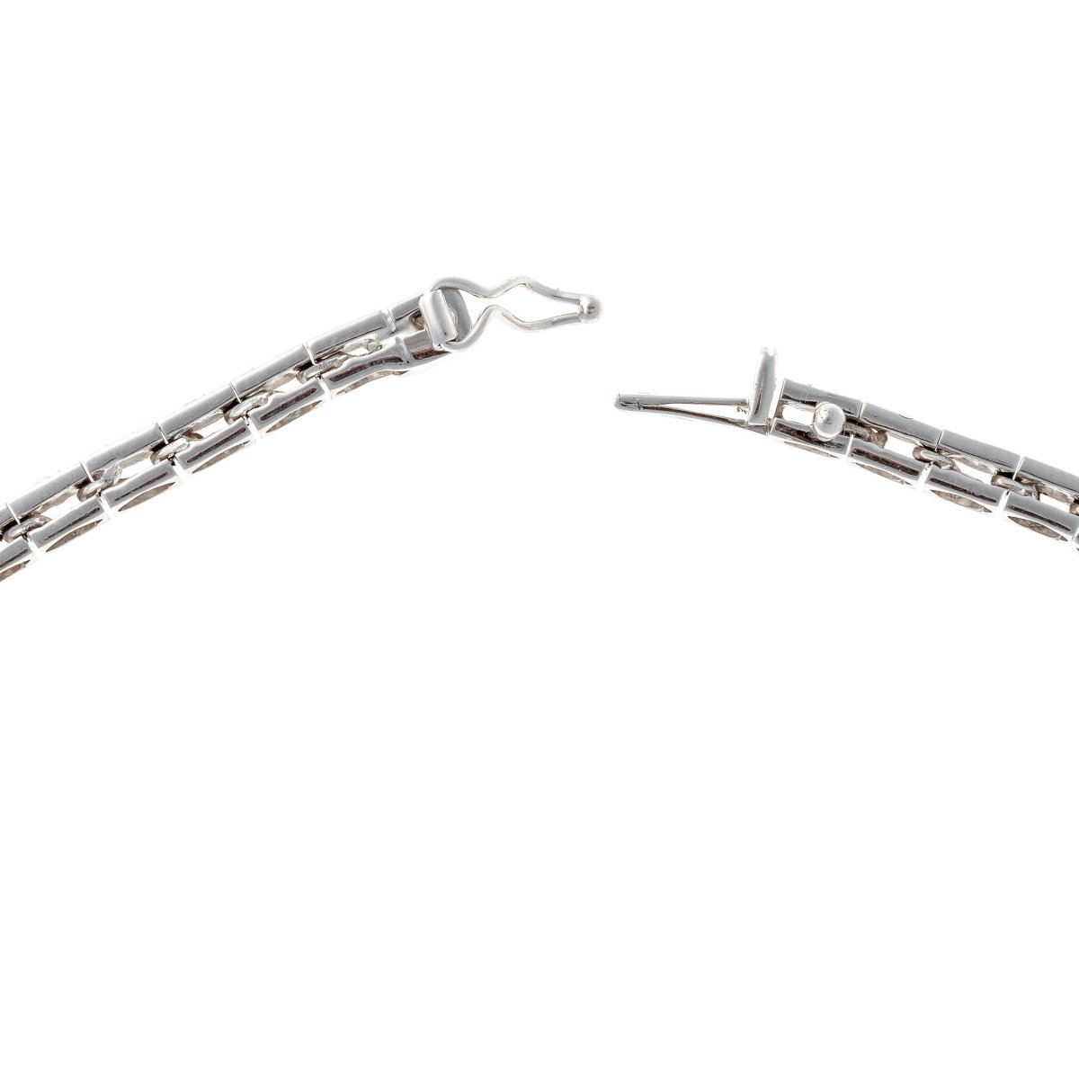 Bracelet tennis en or 14k avec diamants taille brillant 0.9 ct-photo-4