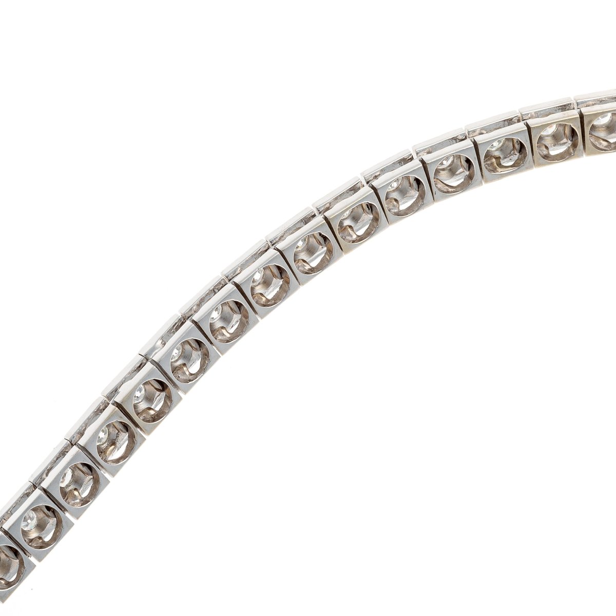Bracelet tennis en or 14k avec diamants taille brillant 0.9 ct-photo-4