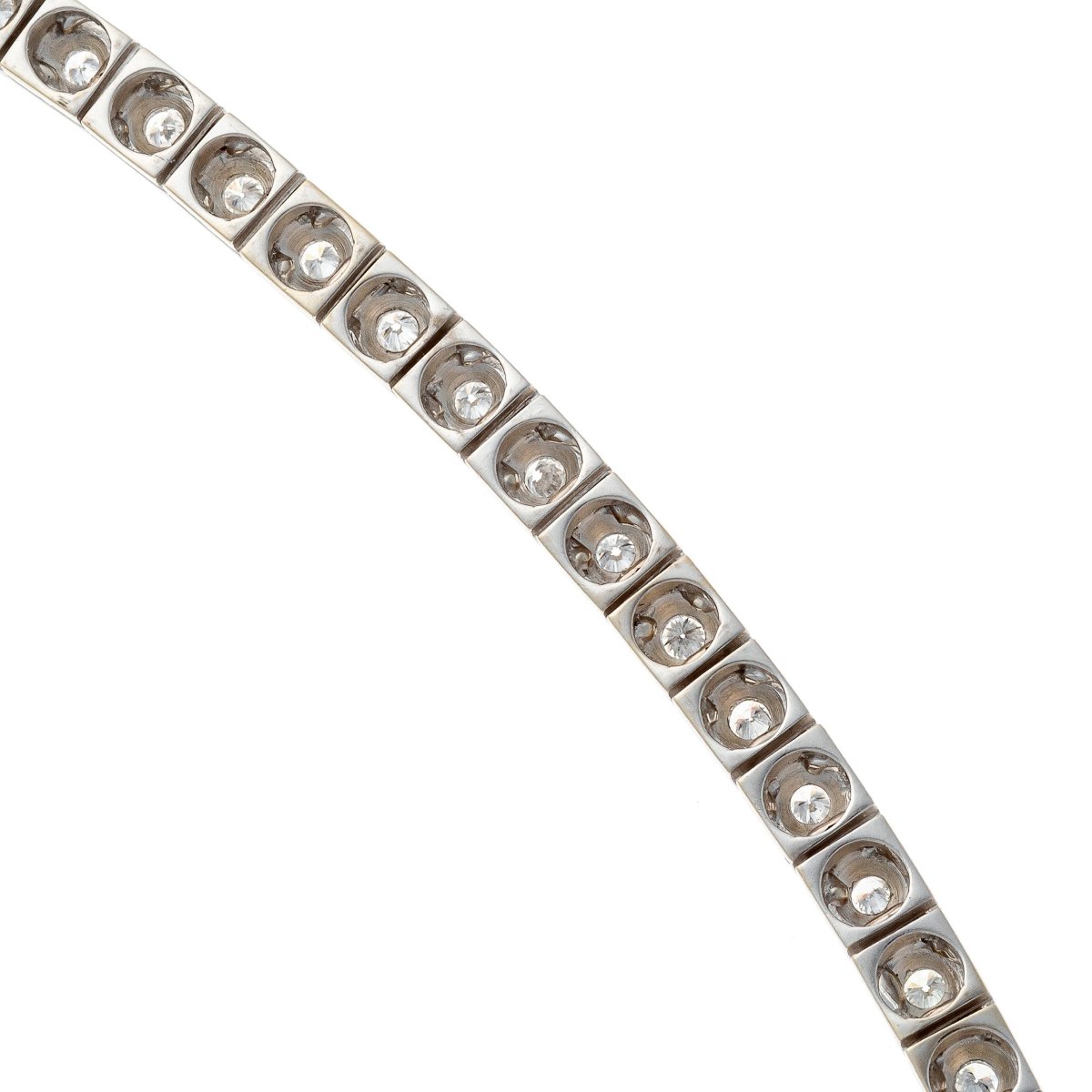 Bracelet tennis en or 14k avec diamants taille brillant 0.9 ct-photo-5