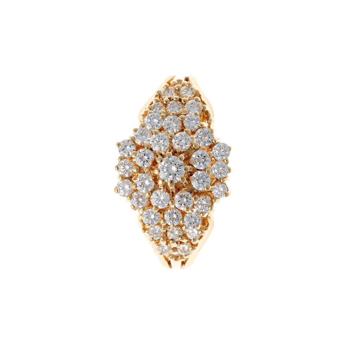 Bague en or 14k avec diamants taille brilliant-photo-2