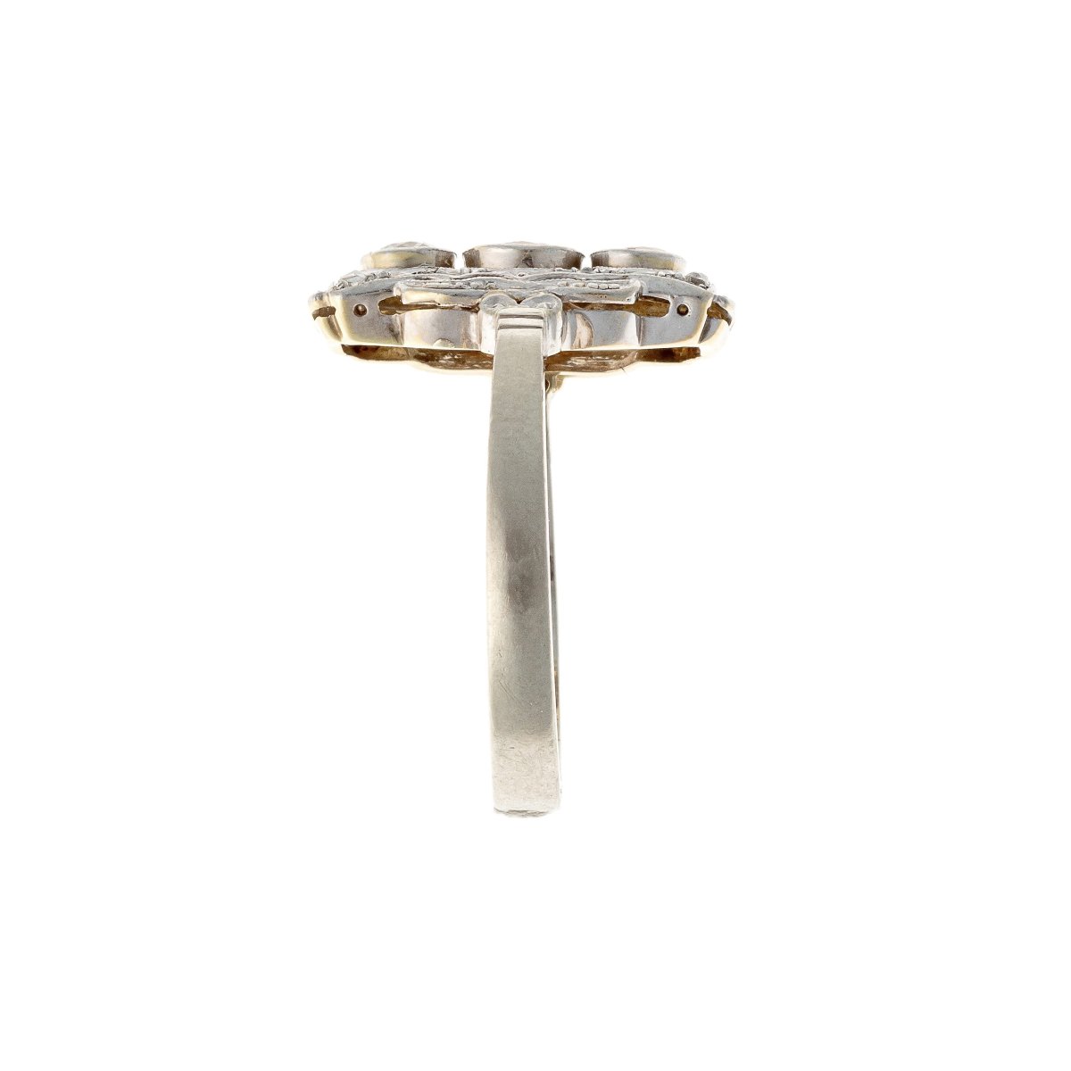 14k Gold Art Deco Ring With Diamonds-photo-3
