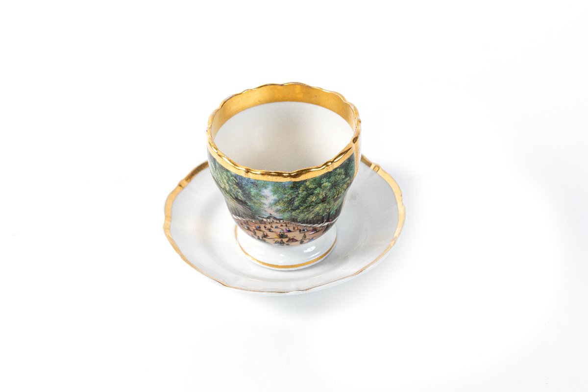 Tasse et sous-tasse 19eme travail allemagne -photo-3