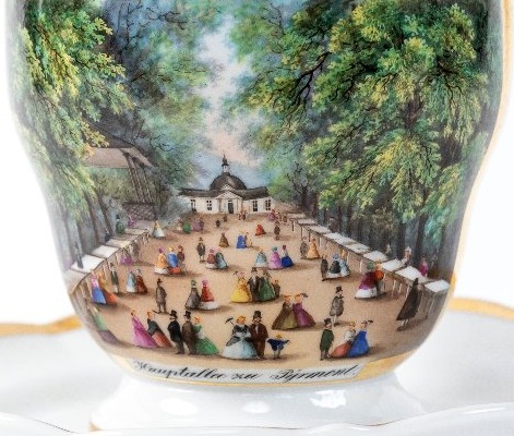 Tasse et sous-tasse 19eme travail allemagne -photo-1