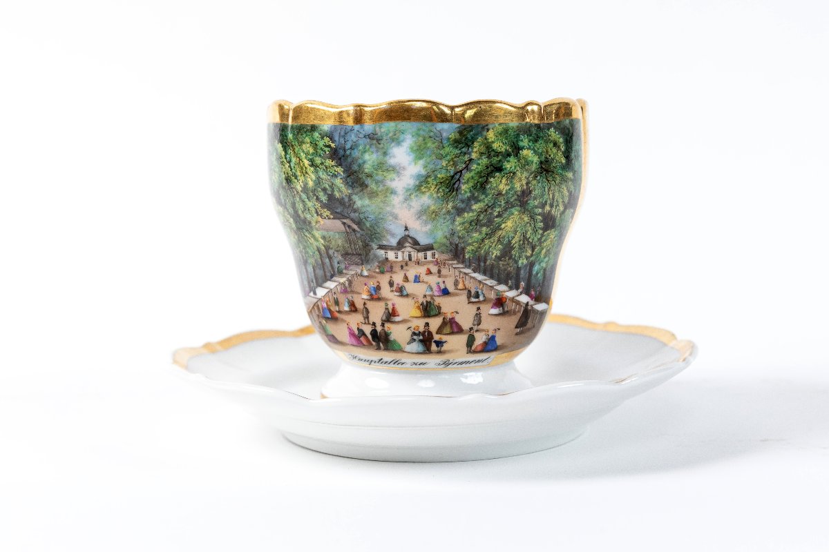 Tasse et sous-tasse 19eme travail allemagne 