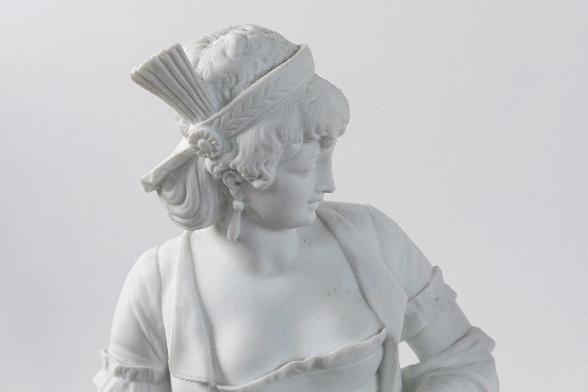 Paire de figurines en biscuit signe Paul Duboy, debut 20eme-photo-3