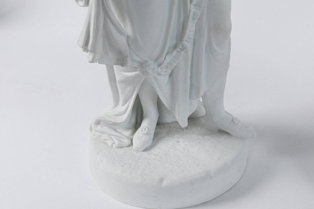 Paire de figurines en biscuit signe Paul Duboy, debut 20eme-photo-4