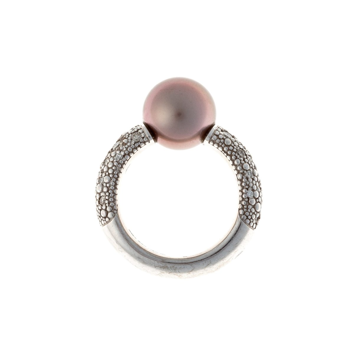 Ring By Gellner Jewelry In 18k White Gold With A Tahitian Pearl And Diamonds-photo-4