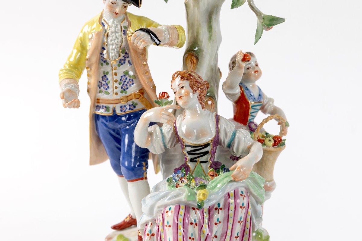 Large Meissen Porcelain Figurine, Late 19th Century-photo-3
