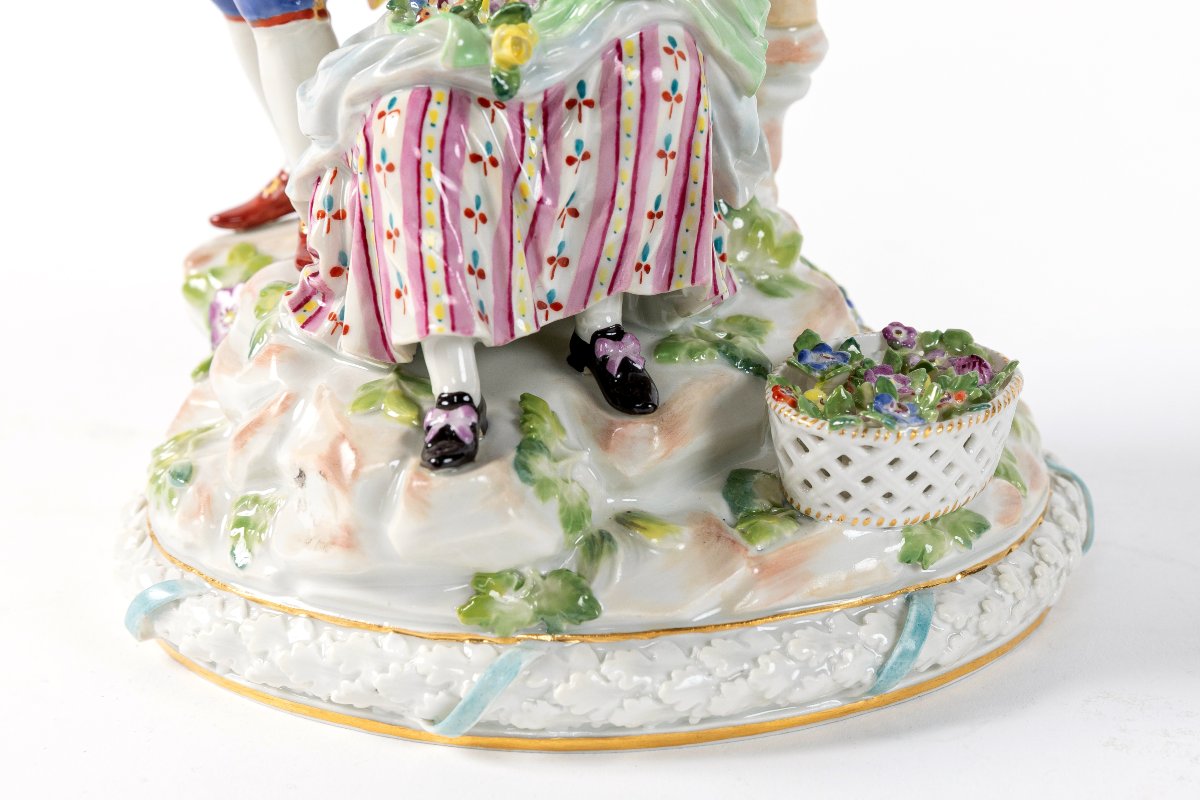 Large Meissen Porcelain Figurine, Late 19th Century-photo-4