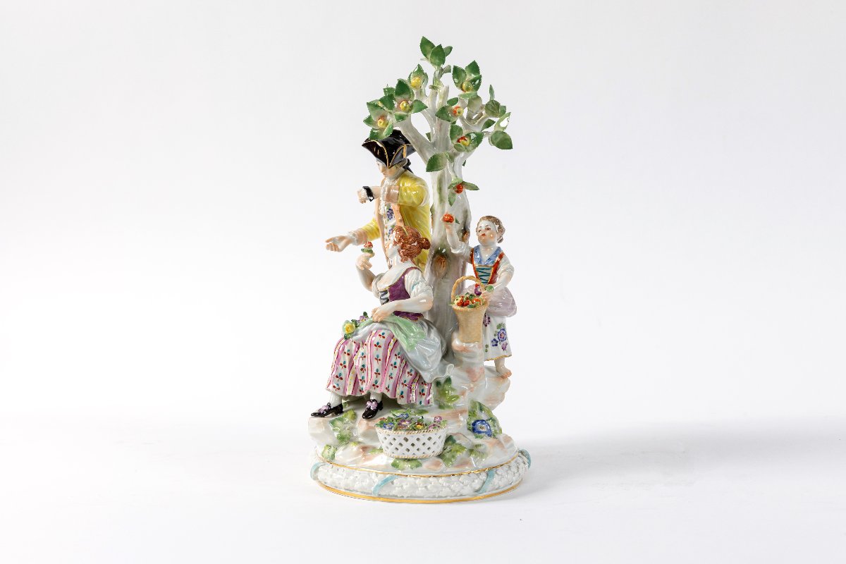 Large Meissen Porcelain Figurine, Late 19th Century-photo-2