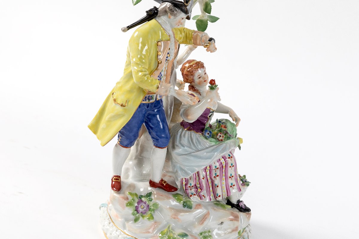 Large Meissen Porcelain Figurine, Late 19th Century-photo-4