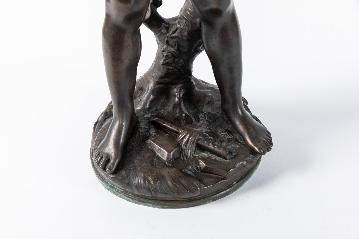 Bronze Sculpture Of A Boy After Auguste Moreau, Mid-20th Century-photo-1