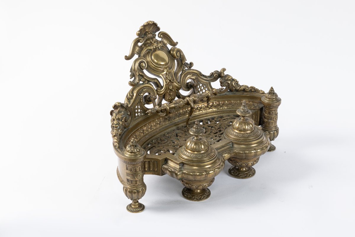 grand encrier en bronze d'epoque Napoleon III-photo-1