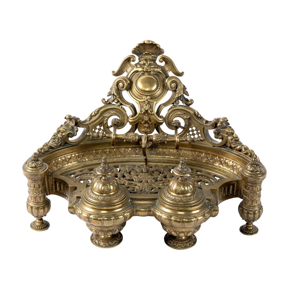 grand encrier en bronze d'epoque Napoleon III