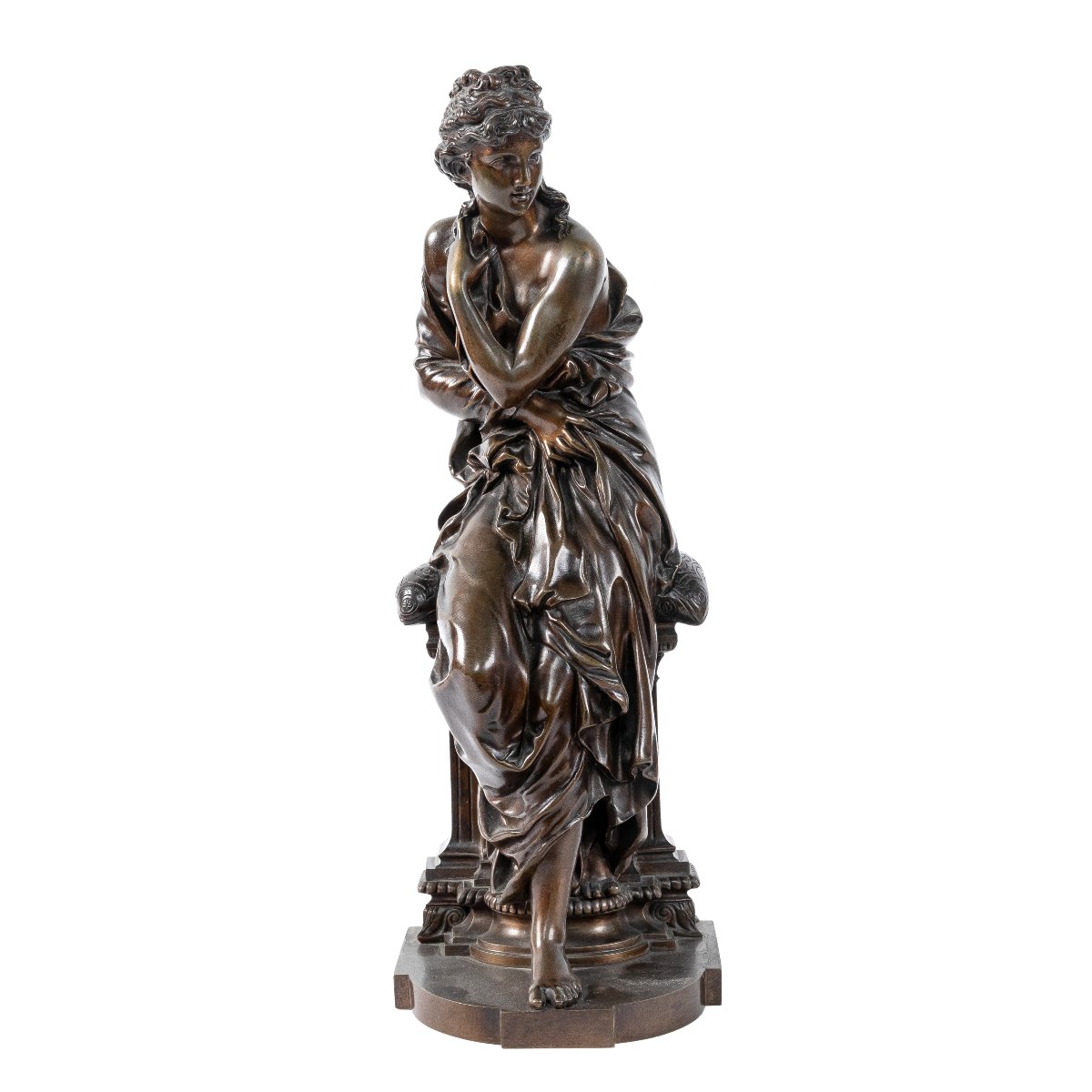 Bronze Sculpture Of Venus, Henri étienne Dumaige (1830–1888), 19th Century-photo-2
