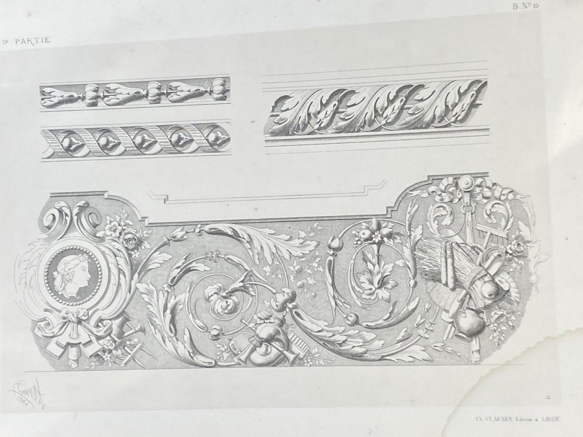 serie de 55 gravures "livre d'ornaments par Lienard", anee 1866-photo-3