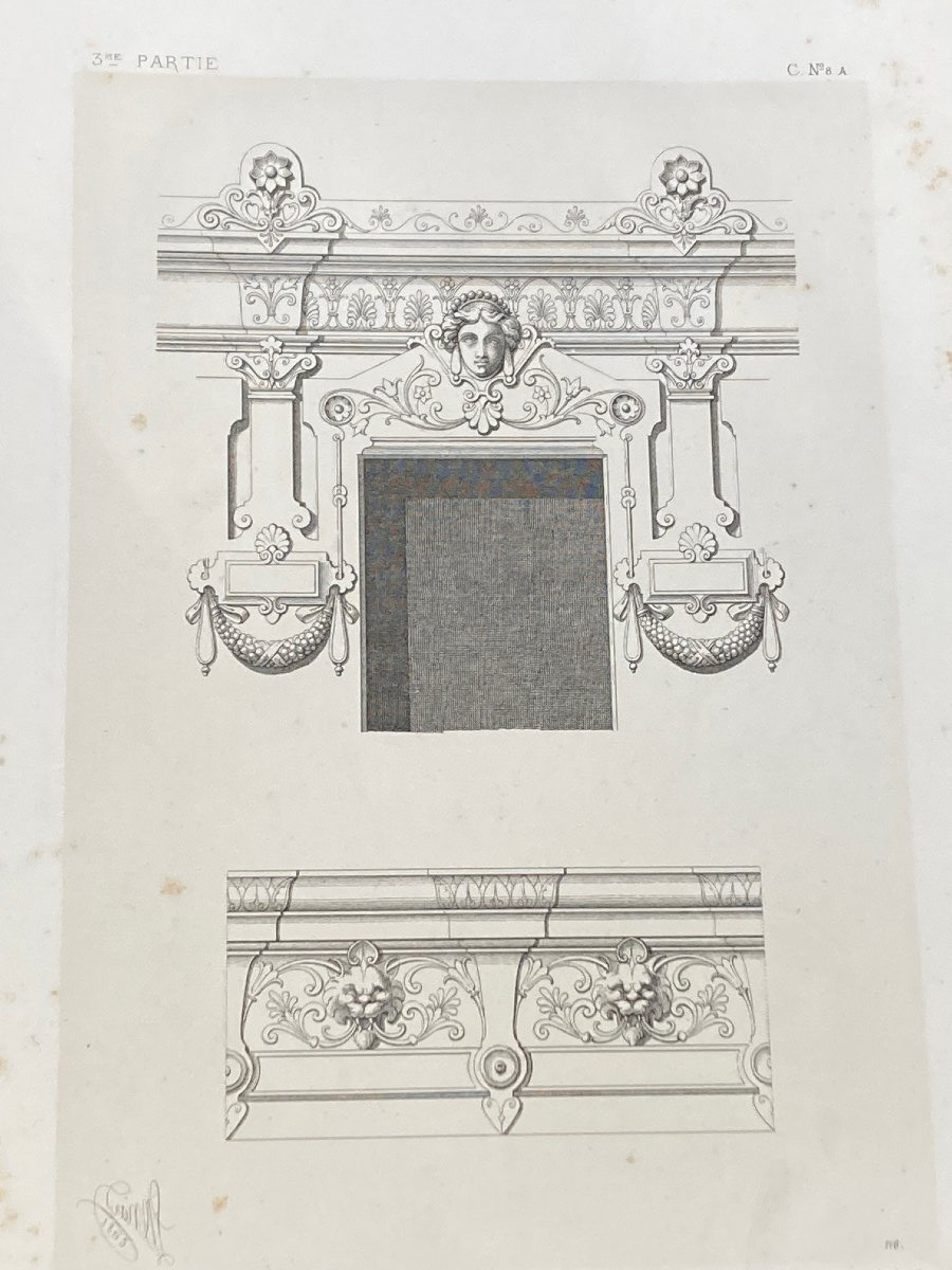 serie de 55 gravures "livre d'ornaments par Lienard", anee 1866-photo-6