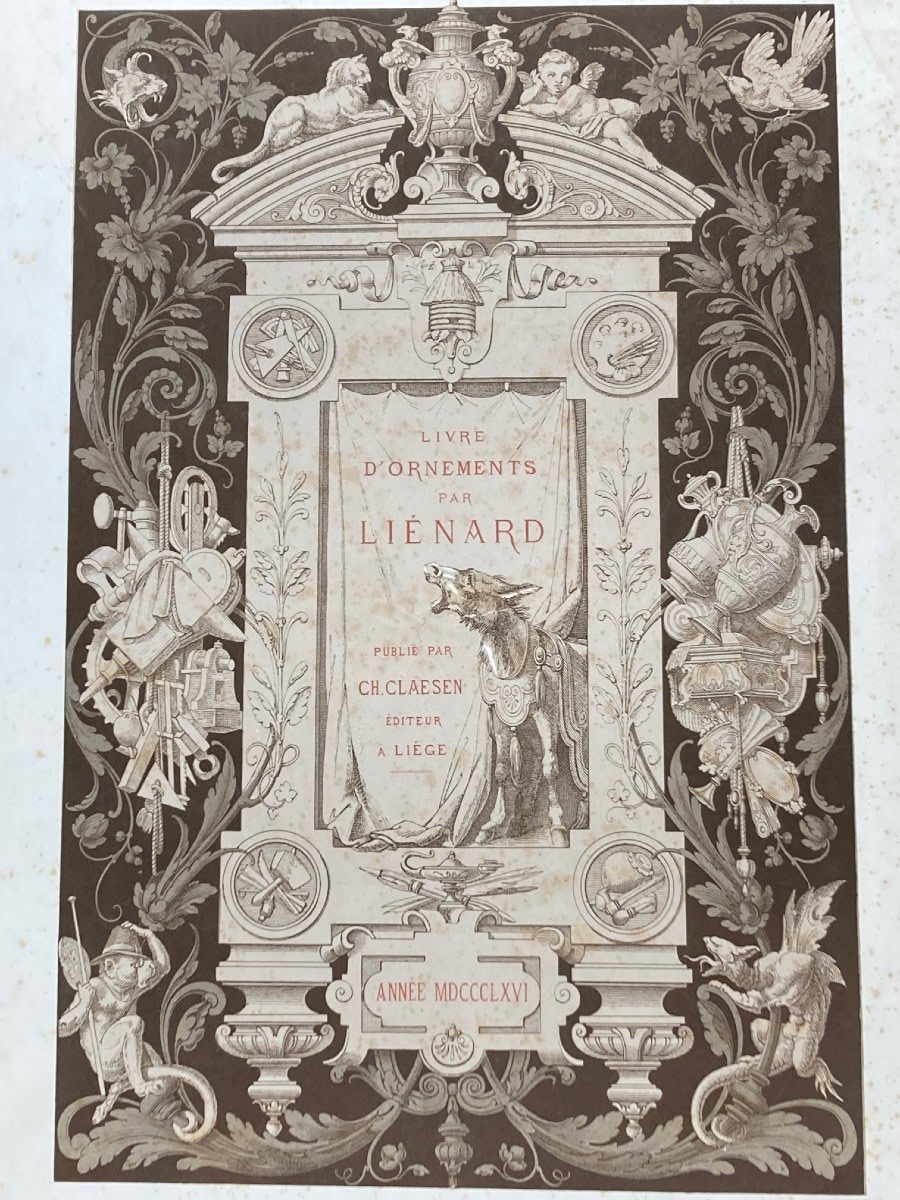 serie de 55 gravures "livre d'ornaments par Lienard", anee 1866