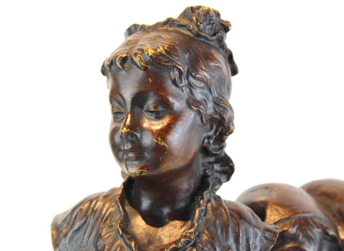 Sculpture en bronze de Léon Mignon intitulée « Lieux cachés ».-photo-2