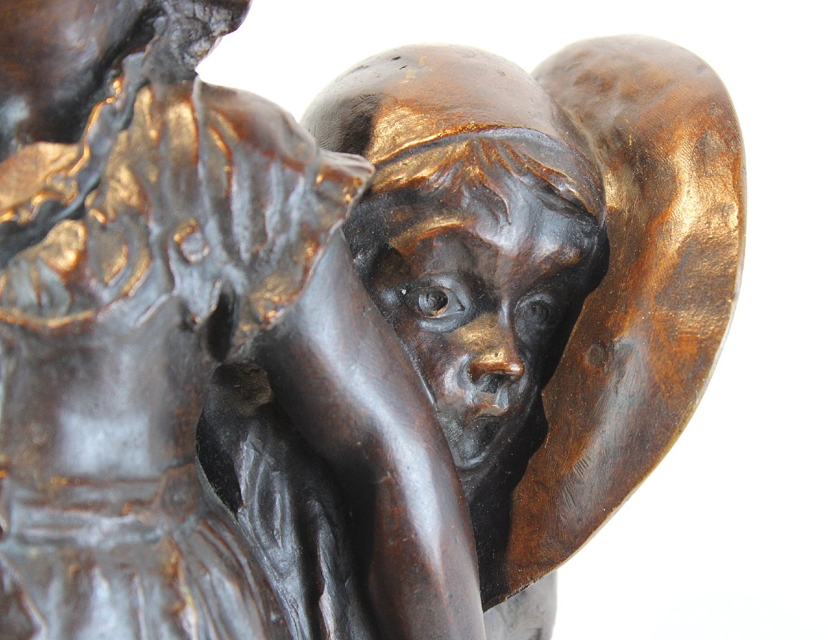 Sculpture en bronze de Léon Mignon intitulée « Lieux cachés ».-photo-3